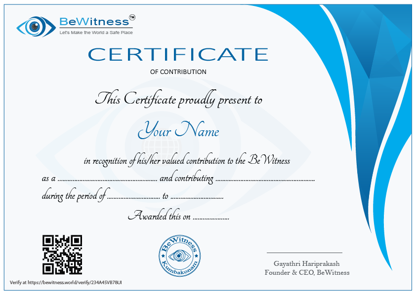 Certificate in website