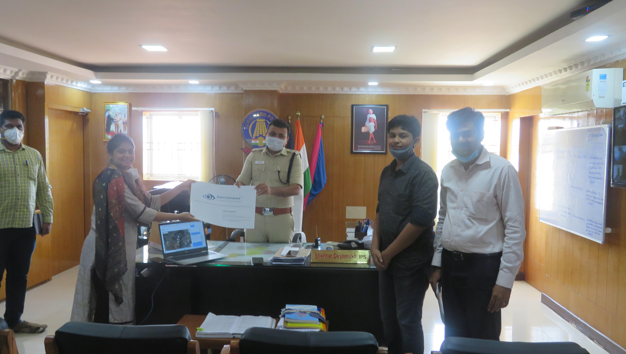 BeWitness Platform demo shown to Superintendent of Police